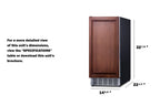Accucold Built-in commercially approved automatic defrost clear icemaker with internal pump – BIM44GIF