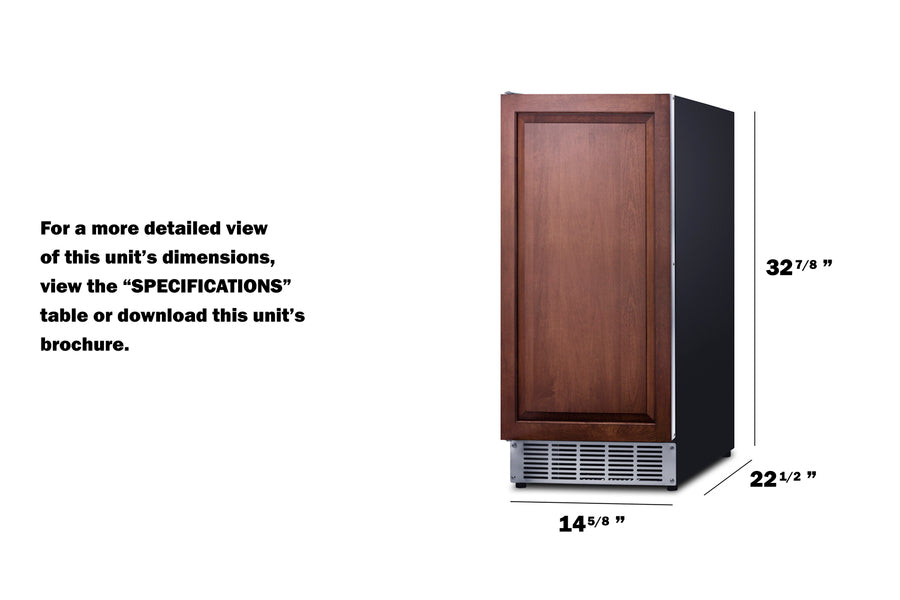 Accucold Built-in commercially approved automatic defrost clear icemaker with internal pump – BIM44GIF