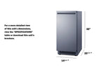 15" Wide 68 Pound Clear Icemaker, ADA (Model BIM62ADA)