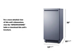 15" Wide 68 Pound Clear Icemaker, ADA (Model BIM62ADA)