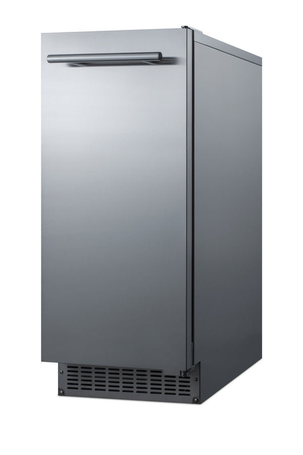 62 lb. Clear Outdoor/Indoor Icemaker (Model BIM68OSGDR) - Angle