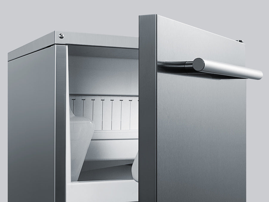 Accucold 15" wide 47 lb. built-in undercounter commercially listed indoor/outdoor, Left Hinge – BIM68OSGDRLHD - Detail