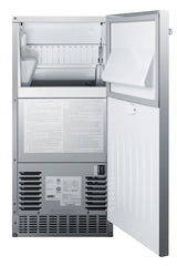 62 lb. Clear Outdoor/Indoor Icemaker (Model BIM68OSGDR) - Open