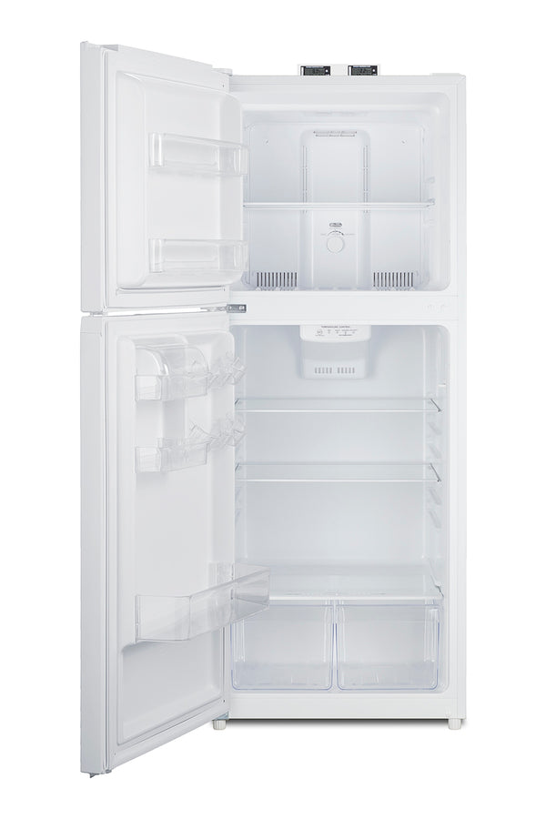 Frost-free break room refrigerator-freezer with NIST calibrated alarm/thermometers (Model BKRF1088WLHD)