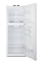 Frost-free break room refrigerator-freezer with NIST calibrated alarm/thermometers (Model BKRF1088W) - Open