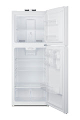 Frost-free break room refrigerator-freezer with NIST calibrated alarm/thermometers (Model BKRF1088W) - Open