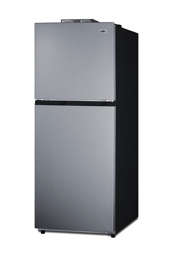 Frost-free break room refrigerator-freezer with NIST calibrated alarm/thermometers (Model BKRF1089PLLHD) - Angle