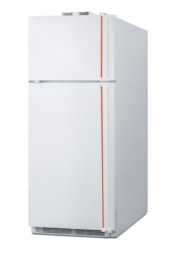 30" Wide Break Room Refrigerator-Freezer with Antimicrobial Pure Copper Handle (Model BKRF18WCPLHD)