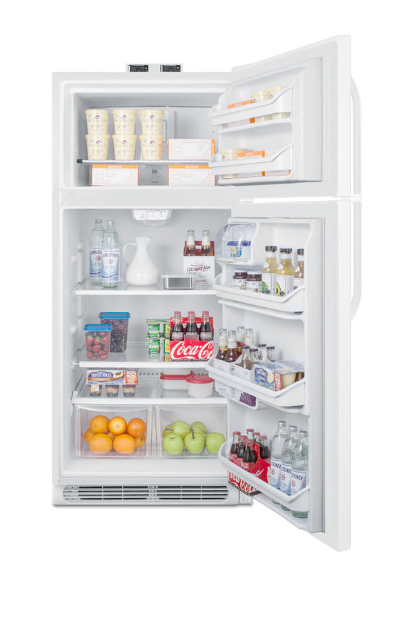 Accucold 18 cu.ft. break room refrigerator-freezer in white with NIST calibrated, Left Hinge – BKRF18WLHD - Full