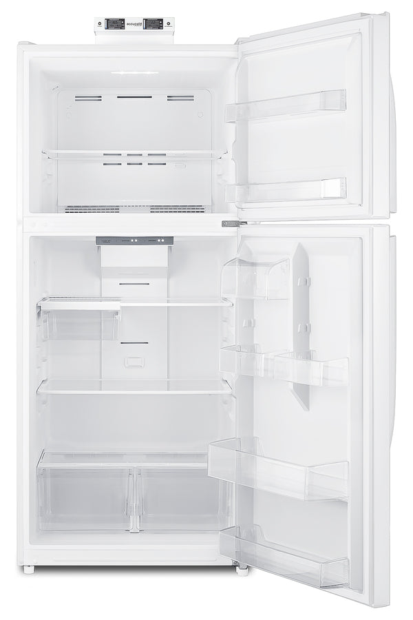 Accucold 21 cu.ft. break room refrigerator-freezer in white with NIST calibrated, Left Hinge – BKRF21WLHD