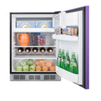 ADA height 24" refrigerator-freezer for residential use with lavender purple door, stainless steel handle, and black ca, ADA (Model BRF631BKPADALHD) - Full