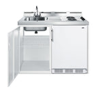 Accucold 48" wide all-in-one kitchenette with two coil burners – C48EL - Open