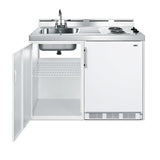 Accucold 48" wide all-in-one kitchenette with two coil burners – C48EL - Open