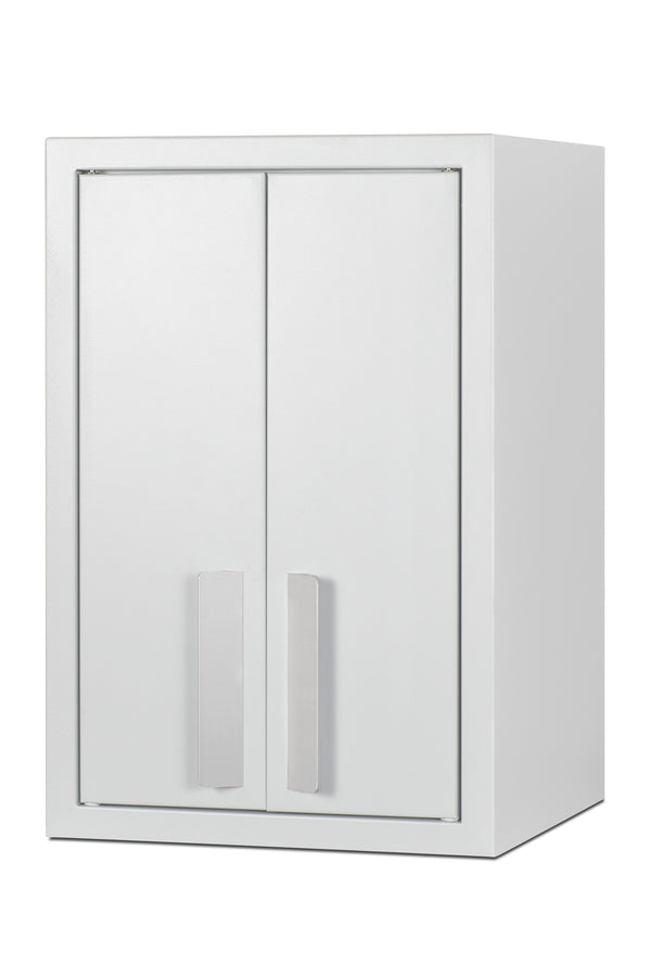 Accucold 12" wide wall cabinet with powder coated metal construction in a white finish – CAB1218TALLWH