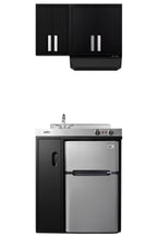 Accucold 12" wide wall cabinet with powder coated metal construction in a black finish – CAB12TALLBLK - Detail