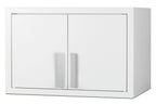 Accucold 18" wide wall cabinet with powder coated metal construction in a white finish – CAB1812WHITE - Angle
