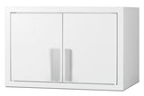 Accucold 18" wide wall cabinet with powder coated metal construction in a white finish – CAB1812WHITE - Angle
