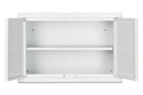 Accucold 18" wide wall cabinet with powder coated metal construction in a white finish – CAB1812WHITE - Open