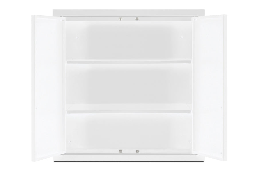 Accucold 18" wide wall cabinet with powder coated metal construction in a white finish – CAB1818WHITE