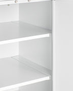 Accucold 18" wide wall cabinet with powder coated metal construction in a white finish – CAB1818WHITE