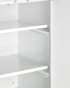 Accucold 18" wide wall cabinet with powder coated metal construction in a white finish – CAB1818WHITE