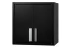 Accucold 18" wide wall cabinet with powder coated metal construction in a black finish – CAB18TALLBLK - Angle