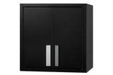Accucold 18" wide wall cabinet with powder coated metal construction in a black finish – CAB18TALLBLK - Angle