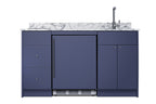 Accucold 63" wide Turnkey Kitchen with sink, cooktop, and refrigerator-freezer (Model CALDERAMN35I)