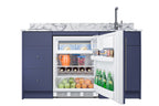Accucold 63" wide Turnkey Kitchen with sink, cooktop, and refrigerator-freezer (Model CALDERAMN35I)