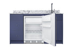 Accucold 63" wide Turnkey Kitchen with sink, cooktop, and refrigerator-freezer (Model CALDERAMN35I)
