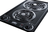 115V 2-burner coil cooktop in black, made in the USA