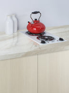 220V 2-burner coil cooktop in white, made in the USA - Set