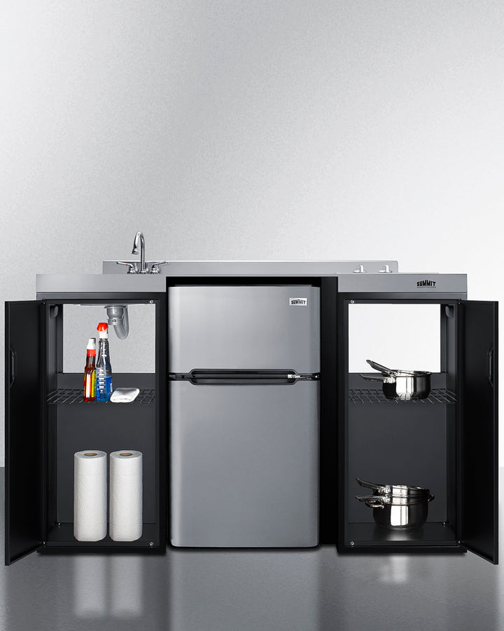 Accucold Stainless steel appliance station for 54" wide combination kitchens