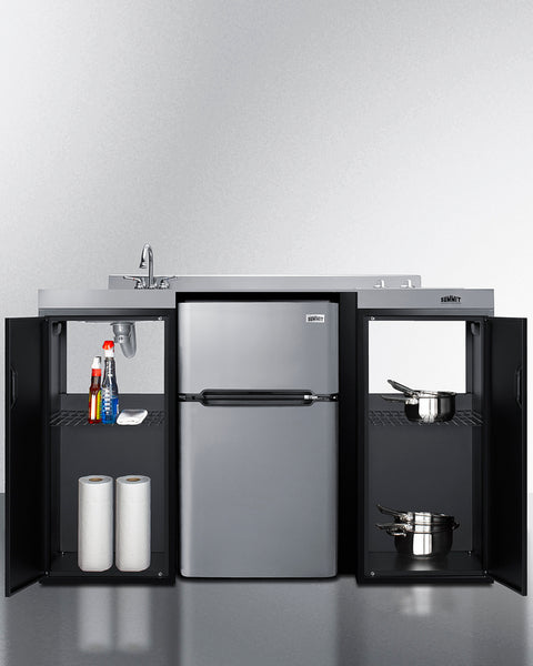 Accucold Stainless steel appliance station for 54" wide combination kitchens