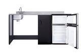 Barrier-free all-in-one kitchenette with refrigerator, sink, and cooktop, ADA (Model CK72ADALBF)
