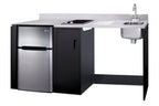 Barrier-free all-in-one kitchenette with refrigerator, sink, and cooktop, ADA (Model CK72ADARBF) - Angle
