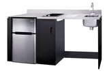 Barrier-free all-in-one kitchenette with refrigerator, sink, and cooktop, ADA (Model CK72ADARBF) - Angle