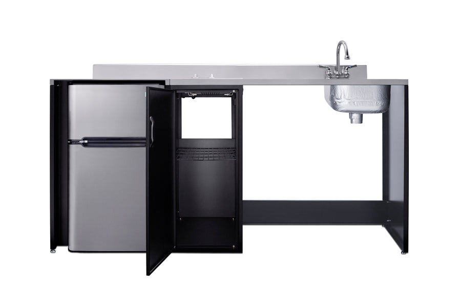 Barrier-free all-in-one kitchenette with refrigerator, sink, and cooktop, ADA (Model CK72ADARBF) Secondary image