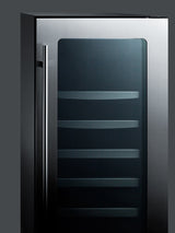 15" Wide Built-in wine/beverage Center with Seamless Stainless Steel Trimmed Low-e Glass Door
