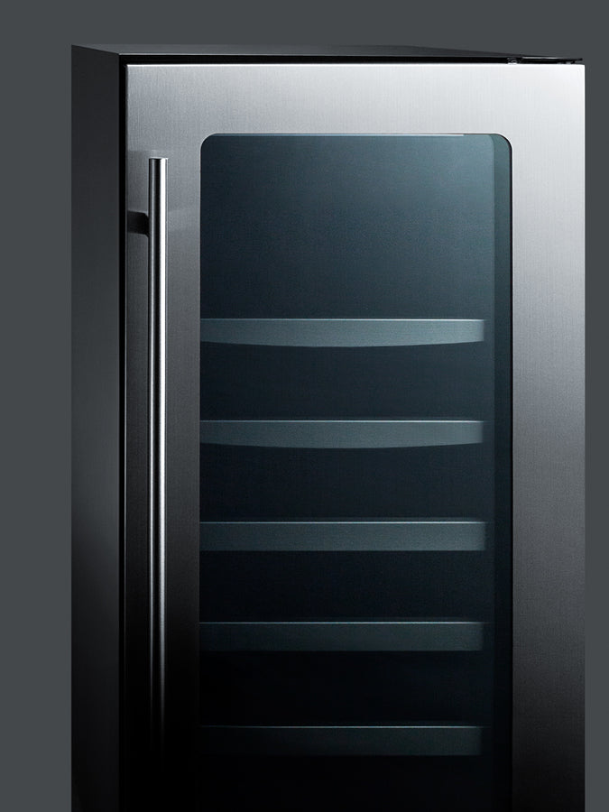 15" Wide Built-in wine/beverage Center with Seamless Stainless Steel Trimmed Low-e Glass Door