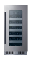 Accucold 15" Wide Built-in Wine Cellar with Seamless Stainless Steel Door Trim (Model CL155WC1)