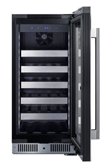 Accucold 15" Wide Built-in Wine Cellar with Seamless Stainless Steel Door Trim (Model CL155WC1)