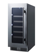 15" Wide Built-in Wine Cellar with Seamless Stainless Steel Door Trim (Model CL155WCLHD)