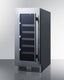 15" wide built-in wine cellar with panel-ready glass door