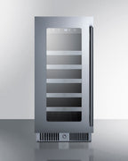 15" Wide Built-in Wine Cellar with Seamless Stainless Steel Door Trim (Model CL155WCLHD)