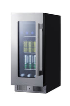 15" Wide Built-in Beverage Center with Seamless Stainless Steel Door Trim (Model CL156BV1LHD)