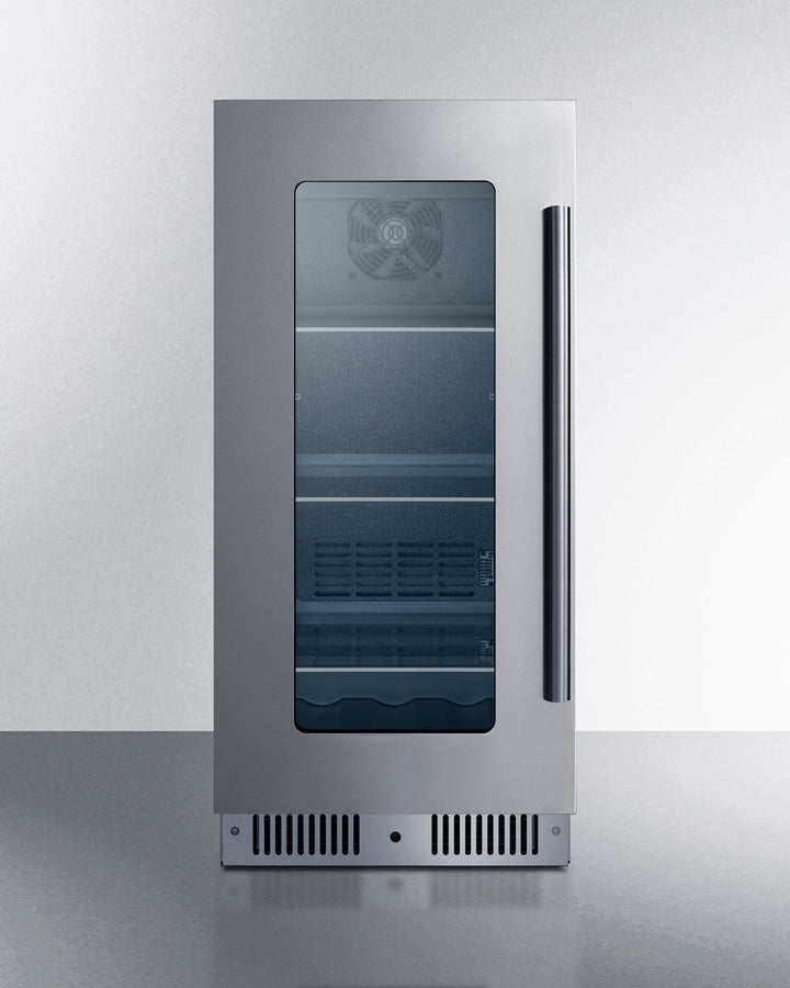 15" Wide Built-in Beverage Center with Seamless Stainless Steel Door Trim (Model CL156BV1LHD)
