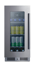15" Wide Built-in Beverage Center with Seamless Stainless Steel Door Trim (Model CL156BV1LHD)
