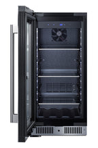 15" Wide Built-in Beverage Center with Seamless Stainless Steel Door Trim (Model CL156BV1LHD)