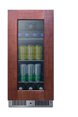 Accucold 15" Wide Built-in Beverage Center with Panel-ready Glass Door (Model CL156BV1PNRLHD)
